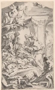 Saint Charles giving communion to the plague-stricken