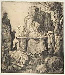 Saint Jerome by the Pollard Willow by Albrecht Dürer