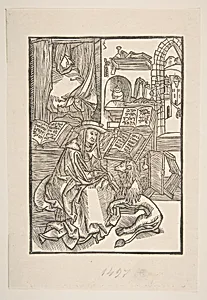 Saint Jerome exctracting a Thorn from the Lion's Foot (copy) by Albrecht Dürer