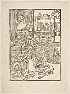 Saint Jerome Extracting a Thorn from the Lion's Foot, Lyons, 1508 (copy) by Albrecht Dürer