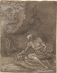 Saint Jerome Praying in a Landscape.