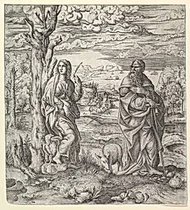 Saint John and Anthony in a Landscape