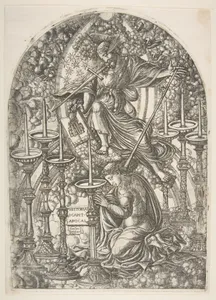 Saint John sees Seven Gold Candlesticks, from the Apocalypse