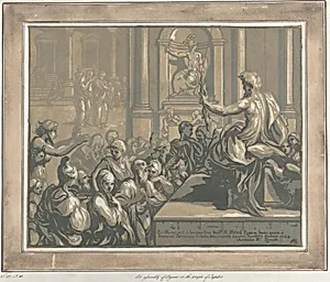 Saint John the Evangelist preaching in a temple