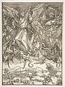 Saint Michael and the Dragon, from "The Apocalypse" by Albrecht Dürer