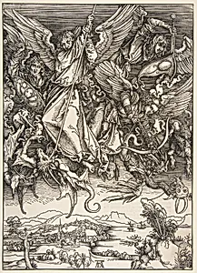 Saint Michael Fighting the Dragon, from The Apocalypse by Albrecht Dürer