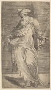 Saint Paul holding a sword and book, from "Christ and the Apostles"