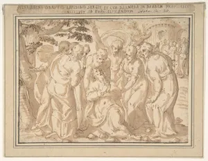 Saint Paul Surrounded by Disciples after His Lapidation at Lystra (Acts 14:20)