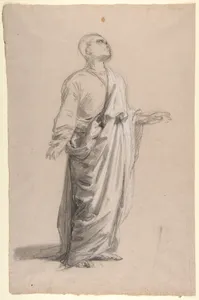 Saint Remi (lower register; study for wall paintings in the Chapel of Saint Remi, Sainte-Clotilde, Paris, 1858)