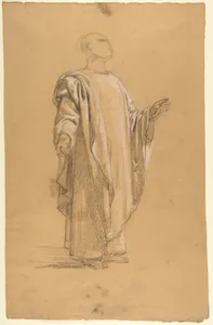 Saint Remi (lower register; study for wall paintings in the Chapel of Saint Remi, Sainte-Clotilde, Paris, 1858)