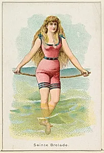 Sainte Brelade, from the Beautiful Bathers series (N192) issued by Wm. S. Kimball & Co. by Julius Bien|William S. Kimball & Company