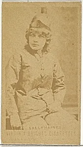 Sally Haines, from the Actors and Actresses series (N45, Type 1) for Virginia Brights Cigarettes by Allen & Ginter