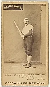 Samuel "Cliff" Clifford Carroll, Left Field, Washington Nationals, from the Old Judge series (N172) for Old Judge Cigarettes by Goodwin & Company