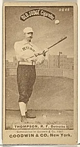 Samuel Luther "Sam" Thompson, Right Field, Detroit Wolverines, from the Old Judge series (N172) for Old Judge Cigarettes by Goodwin & Company