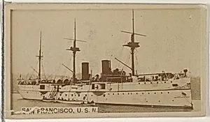 San Francisco, U.S.N., from the Famous Ships series (N50) for Virginia Brights Cigarettes by Allen & Ginter