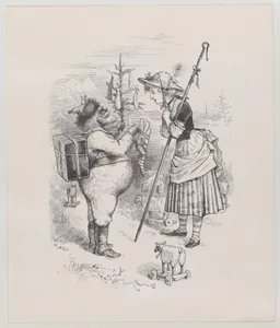 Santa Claus and Little Bo Peep (published in "Harper's Young People," December 23, 1879)