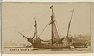 Santa Maria, from the Famous Ships series (N50) for Virginia Brights Cigarettes by Allen & Ginter