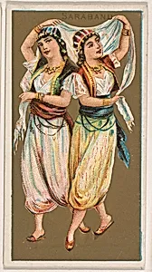 Saraband, from National Dances (N225, Type 1) issued by Kinney Bros. by Kinney Brothers Tobacco Company