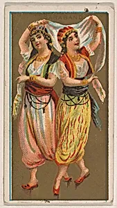 Saraband, from National Dances (N225, Type 1) issued by Kinney Bros. by Kinney Brothers Tobacco Company