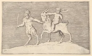 Satyr Leading Goat on which a Infant Rides, from "Ex Antiquis Cameorum et Gemmae Delineata"