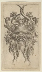 Satyr Mask with Hooked Horns and an Ivy Wreath, from Divers Masques