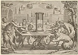 Satyrs Admiring the Anamorphosis of an Elephant