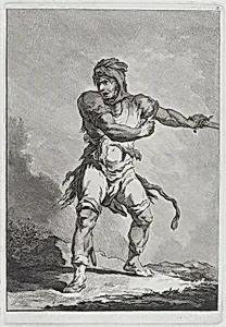 Savage Soldier Holding a Sword