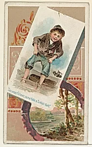 "Say yous fellows, come take a Turkish Bath," from the Terrors of America set (N136) issued by Duke Sons & Co. to promote Honest Long Cut Tobacco by Knapp & Company|W. Duke, Sons & Co.