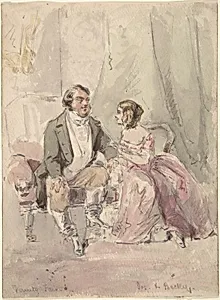 Scene from Vanity Fair: "Jos and Becky"