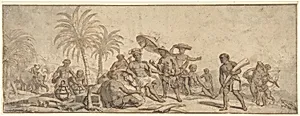 Scene of Africa (Allegory?) by Pieter Jacobsz. van Laer