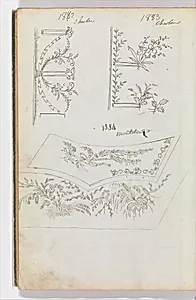 Scrapbook of Designs for Embroidered Waistcoats by Fabrique de Saint Ruf