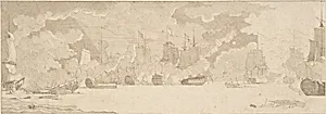 Sea Battle by Anonymous, Dutch, 17th century