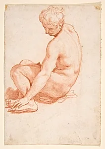 Seated Male Nude