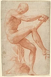 Seated Male Nude