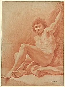 Seated Nude Male Figure (recto); Seated Figure (verso)