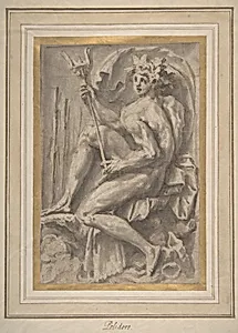 Seated Triton