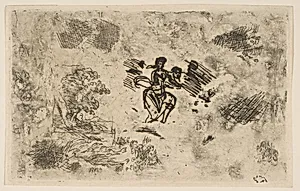 Seated Woman and Other Sketches by Claude Lorrain (Claude Gellée)