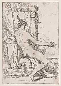 Seated woman facing right