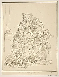 Seated woman with a putto