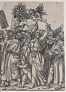 Section B: Isaac, Noah and other figures, from "The Triumph of Christ" by Andrea Andreani|Titian (Tiziano Vecellio)|Callisto Ferranti