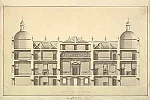 Section of the West Front, Houghton Hall, Norfolk