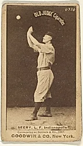 Seery, Left Field, Indianapolis, from the Old Judge series (N172) for Old Judge Cigarettes by Goodwin & Company