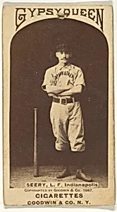 Seery, Left Field, Indianapolis, from the Old Judge series (N172) for Old Judge Cigarettes by Goodwin & Company