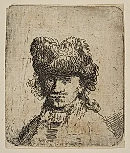 Self-Portrait in a Fur Cap: Bust