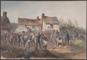 September 8th at Heart's Content, the day of the successful termination of the work of laying, recovering, completing and testing the Atlantic Telegraph Cables of 1865 and 1866