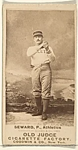 Seward, Pitcher, Philadelphia Athletics, from the Old Judge series (N172) for Old Judge Cigarettes by Goodwin & Company