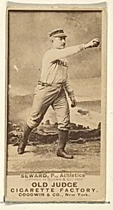 Seward, Pitcher, Philadelphia Athletics, from the Old Judge series (N172) for Old Judge Cigarettes by Goodwin & Company