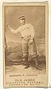 Seward, Pitcher, Philadelphia Athletics, from the Old Judge series (N172) for Old Judge Cigarettes by Goodwin & Company