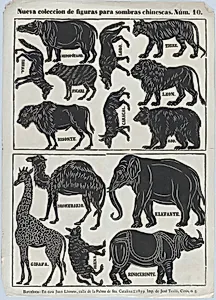 Sheet 10 of figures for Chinese shadow puppets by José Taulo|Juan Llorens