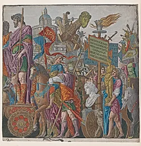 Sheet 2: A Triumphal Chariot, from "The Triumph of Julius Caesar" by Andrea Andreani|Andrea Mantegna|Bernardo Malpizzi